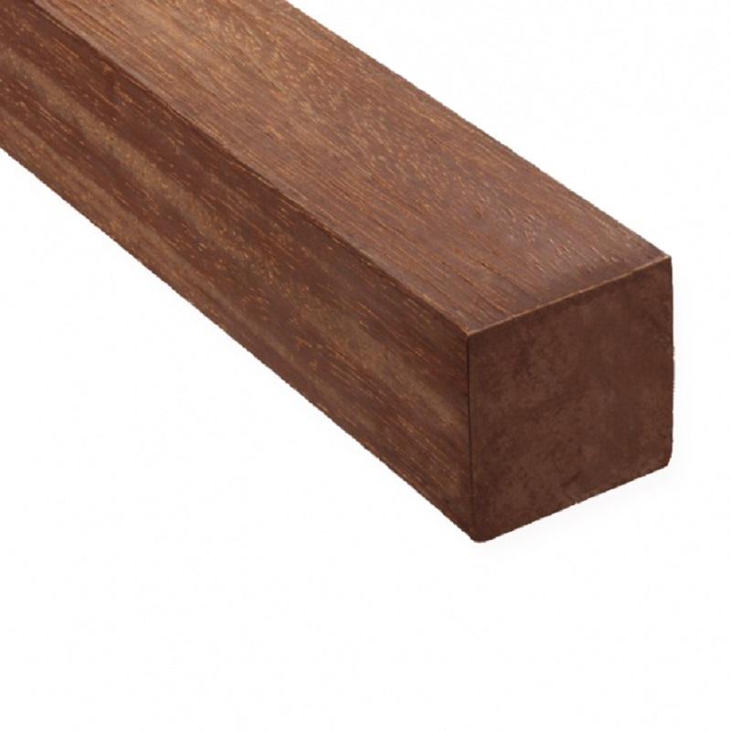 Hardhouten paal geschaafd en gepunt 6,8x6,8x300cm