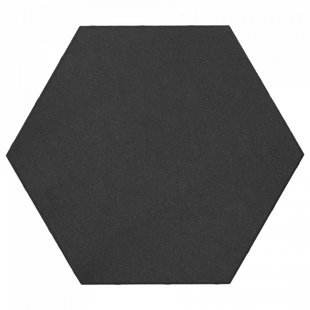 Soft Comfort Zeskant 60/52,5x30x4 cm Nero