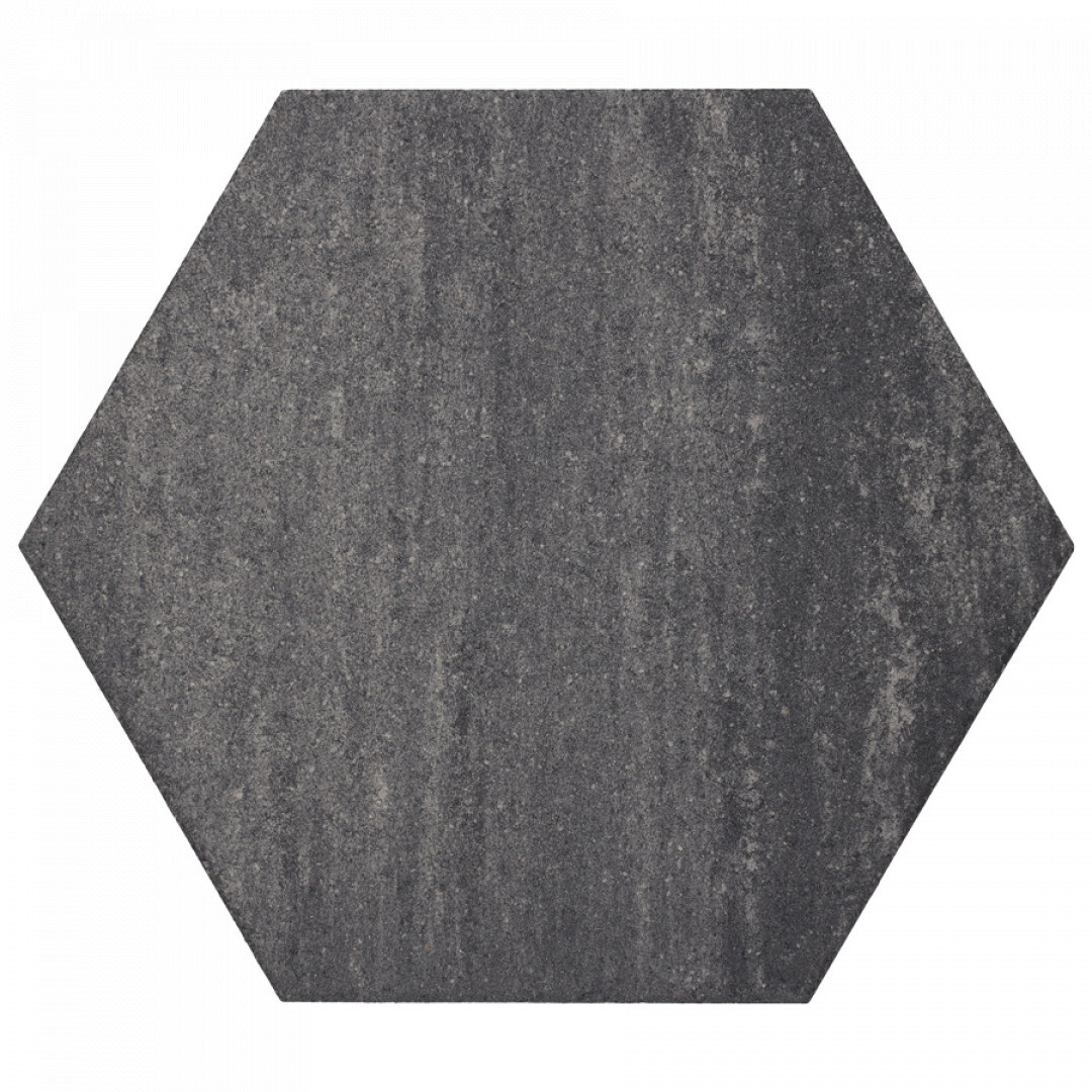 Soft Comfort Zeskant 60/52,5x30x4 cm Grijs/Zwart